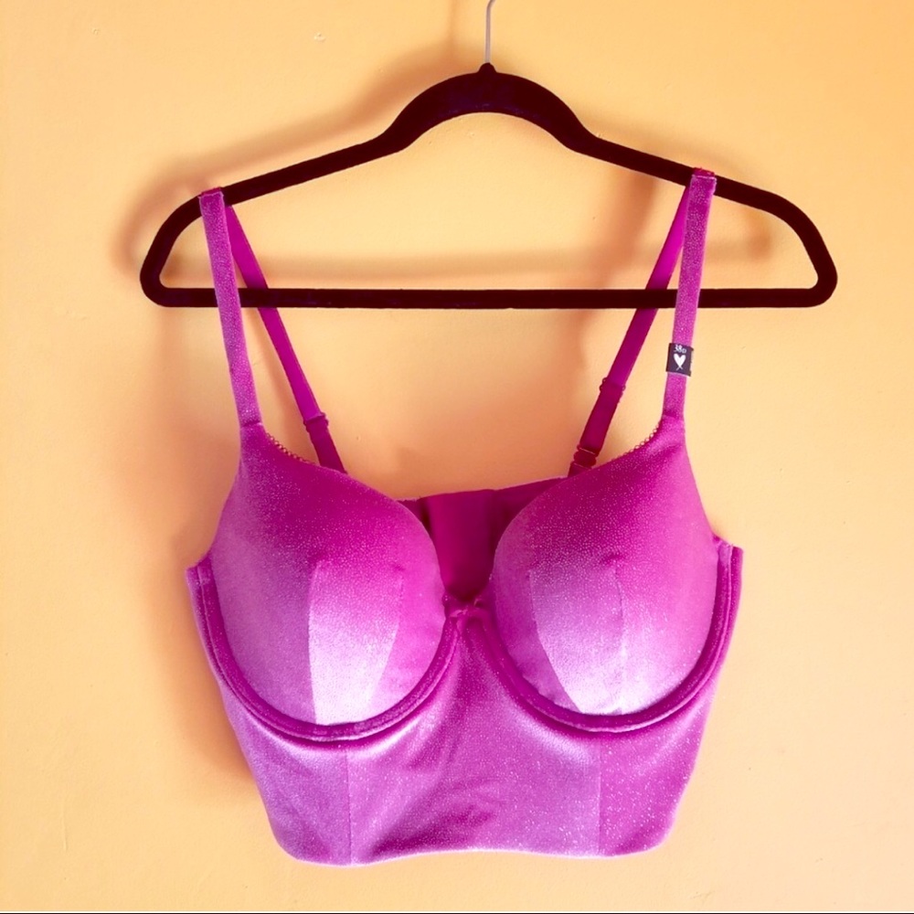 Victoria’s Secret Velvet Shimmer Bustier Bra NWT